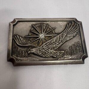 Original Vintage Limited Eagle Diamond Stars & Sun Belt Buckle